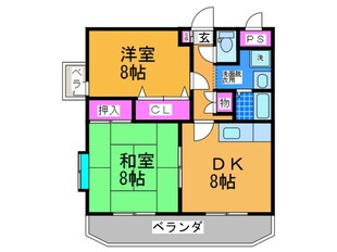 ロイヤルキタノの物件間取画像